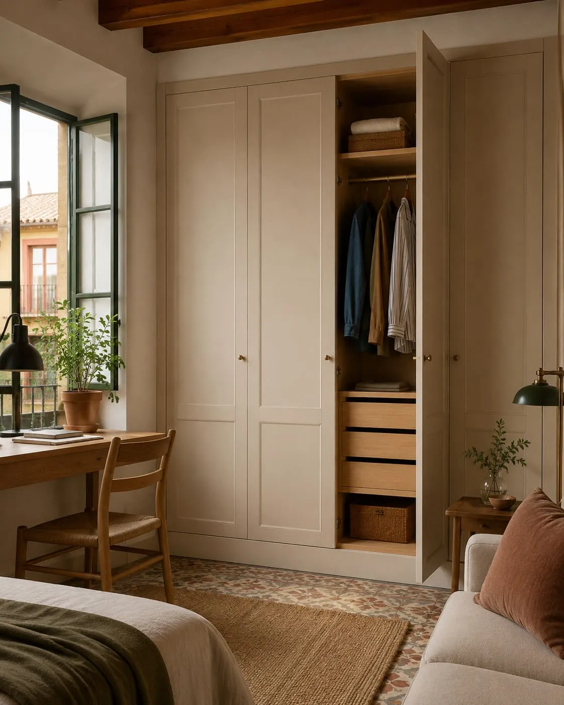 Armario abatible vertical diseñado para vivienda en Triana