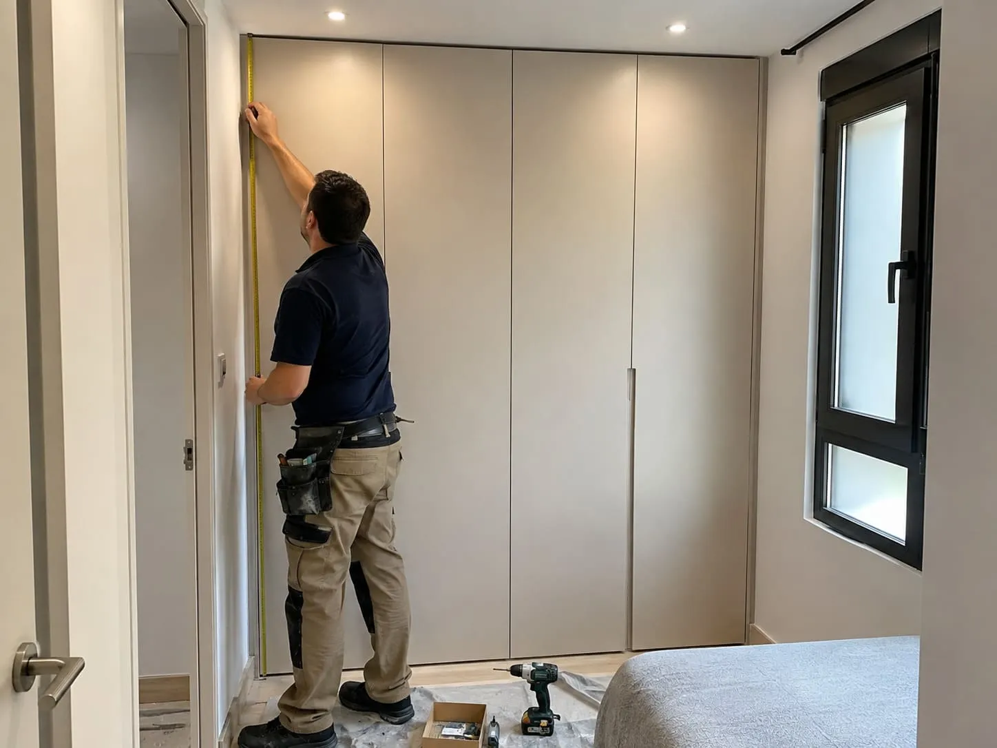 Armario adaptado a las dimensiones de una habitación