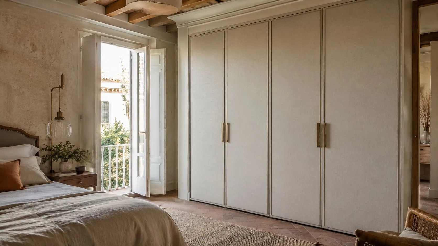Puertas correderas con combinación decorativa