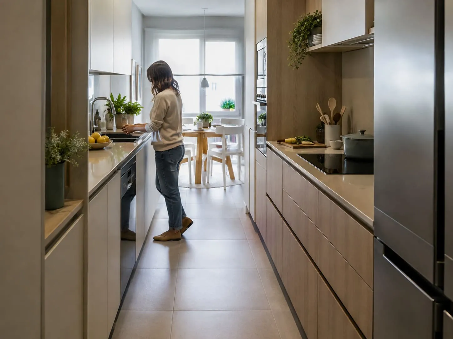 Distribución cómoda de muebles de cocina a medida en Sevilla